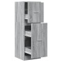 Armario botiquín madera ingeniería gris Sonoma 40x41x118 cm by , Lockers and storage cabinets - Ref: Foro24-855201, Price: 10...