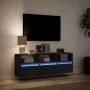 Mueble de TV de pared con luces LED negro 130x31x45 cm by , TV Furniture - Ref: Foro24-852342, Price: 101,59 €, Discount: %