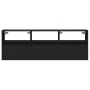 Mueble de TV de pared con luces LED negro 130x31x45 cm by , TV Furniture - Ref: Foro24-852342, Price: 101,59 €, Discount: %