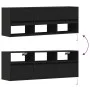 Mueble de TV de pared con luces LED negro 130x31x45 cm by , TV Furniture - Ref: Foro24-852342, Price: 101,59 €, Discount: %