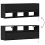 Schwarzer TV-Wandhalter mit LED-Lichtern 130x31x45 cm von , TV-Möbel - Ref: Foro24-852342, Preis: 102,98 €, Rabatt: %