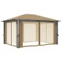 Cenador con cortina gris taupe aluminio 400x300 cm de vidaXL, Carpas y cenadores - Ref: Foro24-313894, Precio: 483,69 €, Desc...