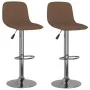Kitchen stools 2 units brown fabric by , Kitchen stools - Ref: Foro24-333948, Price: 122,42 €, Discount: %