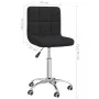 Drehbarer Esszimmerstuhl aus schwarzem Stoff von , Essstühle - Ref: Foro24-3087537, Preis: 87,92 €, Rabatt: %