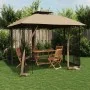 Cenador doble techo y paredes de malla acero taupe 2,94x2,94 m de , Carpas y cenadores - Ref: Foro24-368456, Precio: 287,58 €...