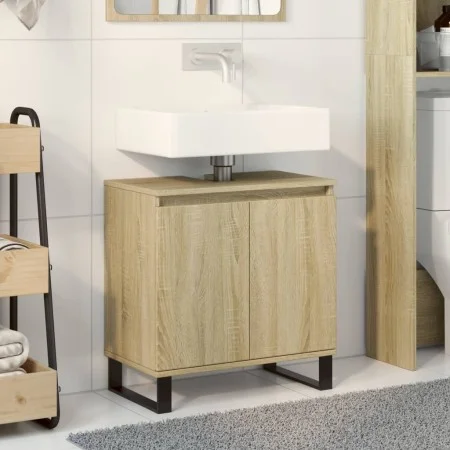 Armario de baño madera de ingeniería roble Sonoma 58x33x60 cm de , Muebles de baño - Ref: Foro24-849675, Precio: 52,34 €, Des...