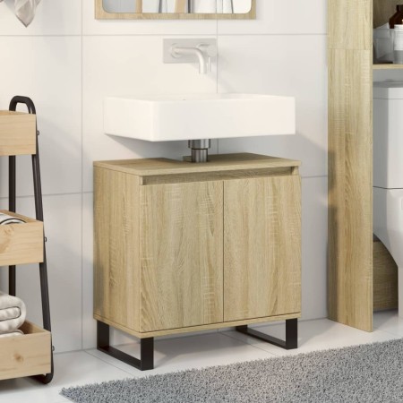 Badezimmerschrank aus Sonoma-Eiche-Engineered-Holz 58x33x60 cm. von , Badezimmermöbel - Ref: Foro24-849675, Preis: 53,14 €, R...