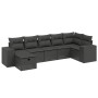 Garten-Essgruppe 7-teilig mit schwarzen Polstern aus synthetischem Rattan. von , Gartensets - Ref: Foro24-3264451, Preis: 484...