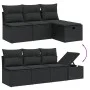 7-piece garden dining set with black synthetic rattan cushions by , Garden sets - Ref: Foro24-3264451, Price: 516,51 €, Disco...