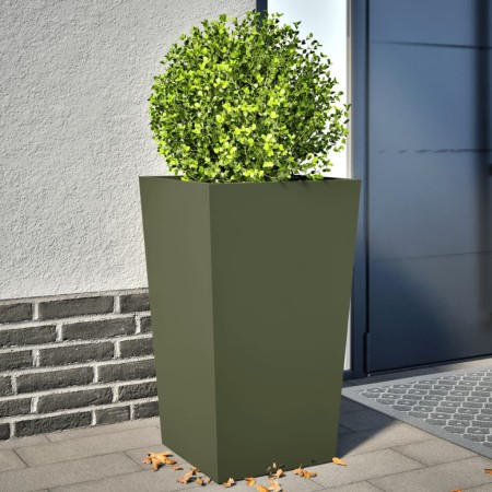 Pflanzkübel 2 Stück aus olivgrünem Stahl 45x45x75 cm von , Töpfe und Pflanzgefäße - Ref: Foro24-851101, Preis: 127,82 €, Raba...