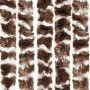 Cortina mosquitera chenilla marrón y blanco 90x220 cm
