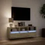 Wand-TV-Möbel mit LED-Lichtern in Sonoma-Eiche 130x31x45 cm. von , TV-Möbel - Ref: Foro24-852343, Preis: 96,58 €, Rabatt: %