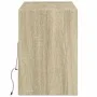Wand-TV-Möbel mit LED-Lichtern in Sonoma-Eiche 130x31x45 cm. von , TV-Möbel - Ref: Foro24-852343, Preis: 96,58 €, Rabatt: %