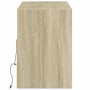 Wand-TV-Möbel mit LED-Lichtern in Sonoma-Eiche 130x31x45 cm. von , TV-Möbel - Ref: Foro24-852343, Preis: 97,99 €, Rabatt: %
