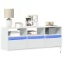 Mueble de TV de pared con luces LED blanco 130x31x45 cm de , Muebles TV - Ref: Foro24-852341, Precio: 91,49 €, Descuento: %