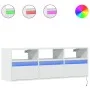Mueble de TV de pared con luces LED blanco 130x31x45 cm de , Muebles TV - Ref: Foro24-852341, Precio: 91,49 €, Descuento: %