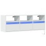 Mueble de TV de pared con luces LED blanco 130x31x45 cm de , Muebles TV - Ref: Foro24-852341, Precio: 92,60 €, Descuento: %