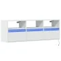 Mueble de TV de pared con luces LED blanco 130x31x45 cm de , Muebles TV - Ref: Foro24-852341, Precio: 91,49 €, Descuento: %