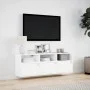 Wand-TV-Möbel mit LED-Lichtern, weiß, 130x31x45 cm. von , TV-Möbel - Ref: Foro24-852341, Preis: 91,49 €, Rabatt: %