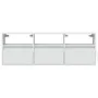 Wand-TV-Möbel mit LED-Lichtern, weiß, 130x31x45 cm. von , TV-Möbel - Ref: Foro24-852341, Preis: 91,49 €, Rabatt: %