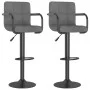 Taburetes de cocina 2 unidades tela gris claro de , Taburetes de cocina - Ref: Foro24-334635, Precio: 126,30 €, Descuento: %