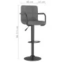 Kitchen stools 2 units light gray fabric by , Kitchen stools - Ref: Foro24-334635, Price: 128,24 €, Discount: %