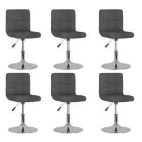 Swivel dining chairs, 6 units, dark gray fabric. by , dining chairs - Ref: Foro24-3087459, Price: 327,85 €, Discount: %