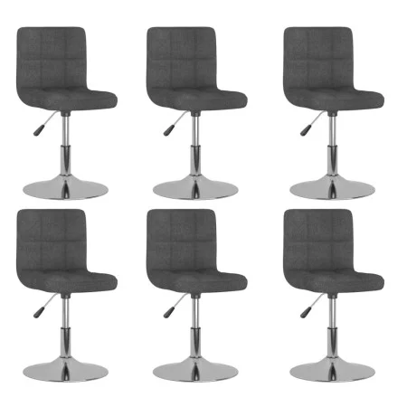 Drehbare Esszimmerstühle, 6 Stück, dunkelgraues Stoffpolster. von , Essstühle - Ref: Foro24-3087459, Preis: 327,85 €, Rabatt: %