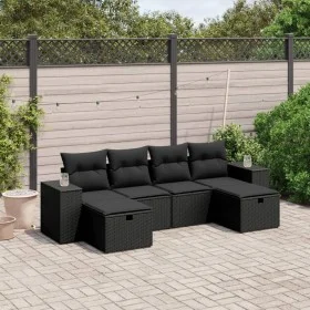 6-piece garden sofa set with black synthetic rattan cushions by , Garden sets - Ref: Foro24-3264471, Price: 413,01 €, Discoun...