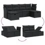 6-piece garden sofa set with black synthetic rattan cushions by , Garden sets - Ref: Foro24-3264471, Price: 413,03 €, Discoun...