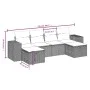 6-piece garden sofa set with black synthetic rattan cushions by , Garden sets - Ref: Foro24-3264471, Price: 413,03 €, Discoun...
