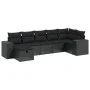 Set de comedor de jardín 7 pzas y cojines ratán sintético negro de , Conjuntos de jardín - Ref: Foro24-3264431, Precio: 514,9...