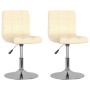 Swivel dining chairs, 2 units, cream-colored fabric by , dining chairs - Ref: Foro24-334211, Price: 116,60 €, Discount: %