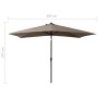 Umbrella with LED and taupe gray steel pole 2x3 m by vidaXL, Umbrellas - Ref: Foro24-313789, Price: 76,40 €, Discount: %