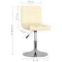 Drehstühle für Esszimmer, 2 Stück, Stoff in Cremefarbe. von , Essstühle - Ref: Foro24-334211, Preis: 101,48 €, Rabatt: %