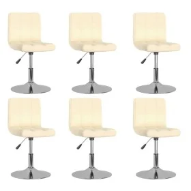 Swivel dining chairs, 6 units, cream fabric by , dining chairs - Ref: Foro24-3087460, Price: 285,64 €, Discount: %
