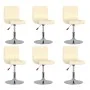 Swivel dining chairs, 6 units, cream fabric by , dining chairs - Ref: Foro24-3087460, Price: 285,64 €, Discount: %