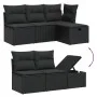 5-piece garden furniture set with black synthetic rattan cushions by , Garden sets - Ref: Foro24-3264391, Price: 361,74 €, Di...