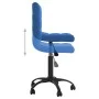 Drehbarer Bürostuhl aus blauem Samt von , Bürostühle - Ref: Foro24-334360, Preis: 100,01 €, Rabatt: %