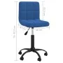 Drehbarer Bürostuhl aus blauem Samt von , Bürostühle - Ref: Foro24-334360, Preis: 100,01 €, Rabatt: %