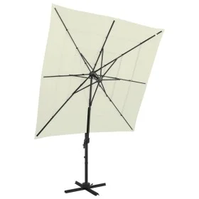 4-level parasol with sand aluminum pole 250x250 cm by vidaXL, Umbrellas - Ref: Foro24-313820, Price: 193,71 €, Discount: %