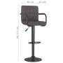 Taburetes de cocina 2 unidades tela gris taupe de , Taburetes de cocina - Ref: Foro24-334644, Precio: 148,68 €, Descuento: %