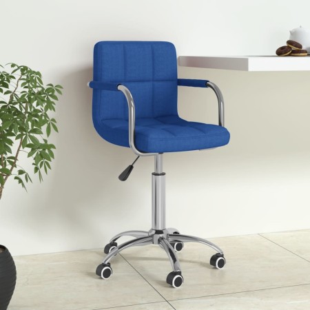 Drehbarer Bürostuhl aus blauem Stoff von , Bürostühle - Ref: Foro24-334671, Preis: 82,89 €, Rabatt: %