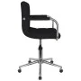 Drehbarer Bürostuhl aus schwarzem Stoff von , Bürostühle - Ref: Foro24-334797, Preis: 100,47 €, Rabatt: %
