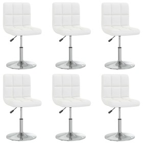 Dining chairs, 6 units, white synthetic leather by , dining chairs - Ref: Foro24-3087428, Price: 327,51 €, Discount: %