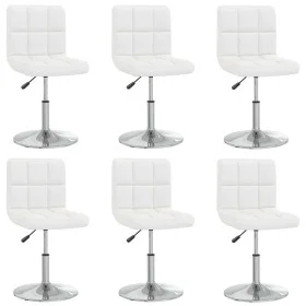Dining chairs, 6 units, white synthetic leather by , dining chairs - Ref: Foro24-3087428, Price: 322,03 €, Discount: %
