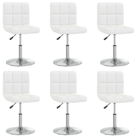 Dining chairs, 6 units, white synthetic leather by , dining chairs - Ref: Foro24-3087428, Price: 327,51 €, Discount: %