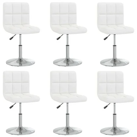 Dining chairs, 6 units, white synthetic leather by , dining chairs - Ref: Foro24-3087428, Price: 321,86 €, Discount: %