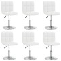 Dining chairs, 6 units, white synthetic leather by , dining chairs - Ref: Foro24-3087428, Price: 327,51 €, Discount: %