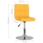Yellow fabric swivel dining chair by , dining chairs - Ref: Foro24-3087475, Price: 73,81 €, Discount: %